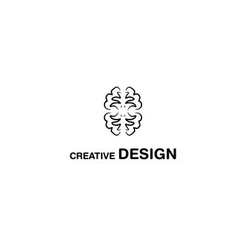 Simple Leaves Abstract Logo Design Art Stock Illustration