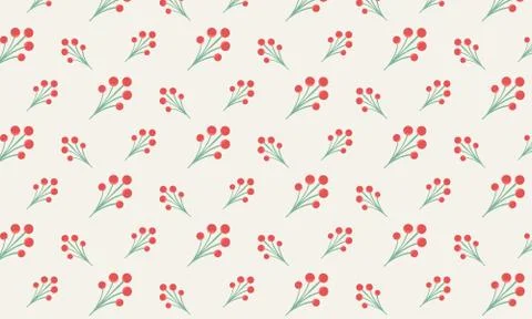Simple Leaves Bud Pattern Background Illustrazione stock