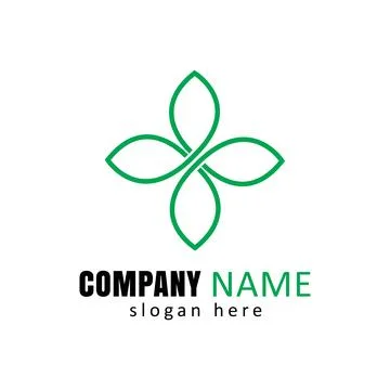 Simple leaves logo Stock Illustration