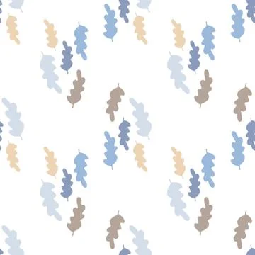 Simple leaves seamless pattern. Backdrop for textile 스톡 일러스트
