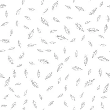 Simple leaves seamless pattern. Leaf background. Abstract foliage wallpaper. Stock Illustration