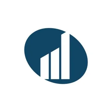 Simple letter d chart design logo vector Stock Illustration