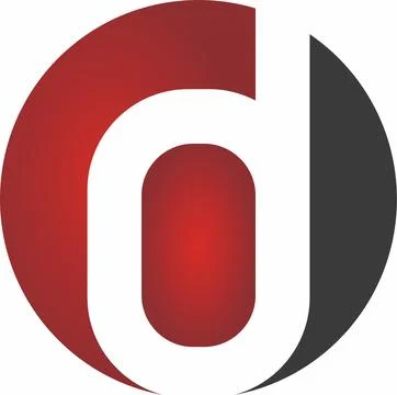 Simple letter D logo design Stock Illustration