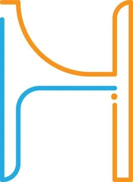 Simple letter h Stock Illustration