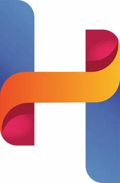 Simple letter H logo design Stock Illustration