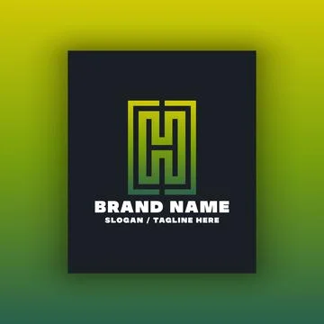 Simple letter H logo design template Illustrazione stock
