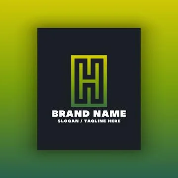 Simple letter H logo design template Stock Illustration