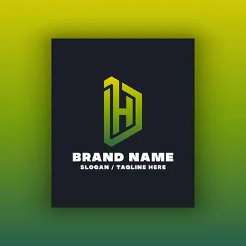 Simple letter H logo design template Illustrazione stock