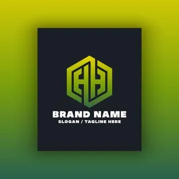 Simple letter HH logo design template Illustrazione stock