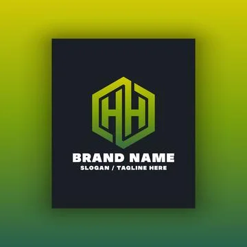Simple letter HH logo design template Stock Illustration
