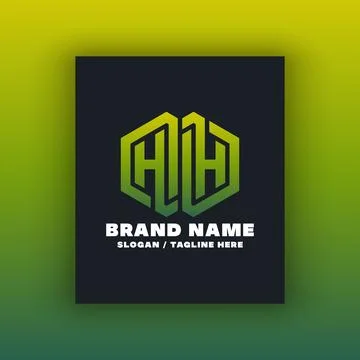 Simple letter HH logo design template Illustrazione stock