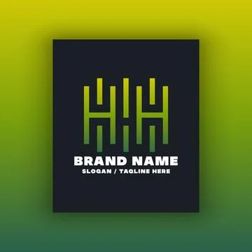 Simple letter HH logo design template イラスト素材
