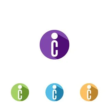 Simple letter iC logo design template Stock Illustration