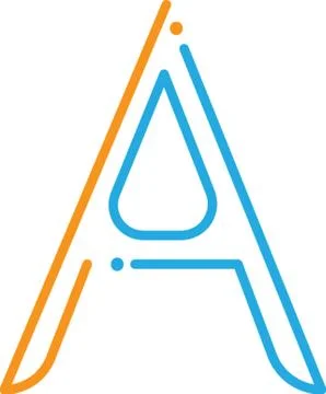 Simple letter A 库存插图