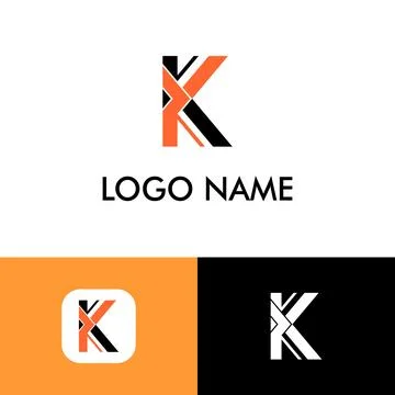 Simple letter K logo design. イラスト素材