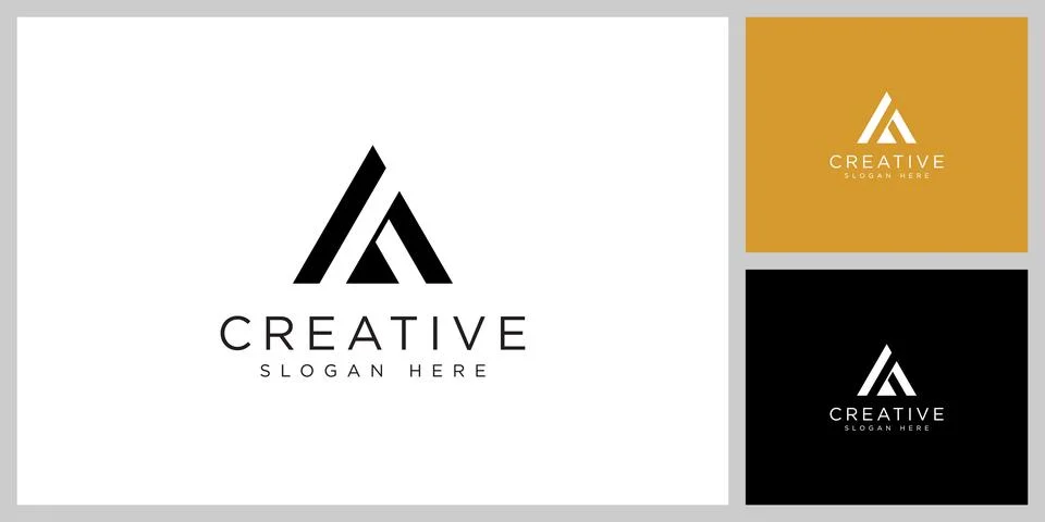 Simple letter a logo template vector Stock Illustration