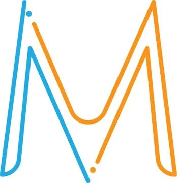 Simple letter m Stock Illustration
