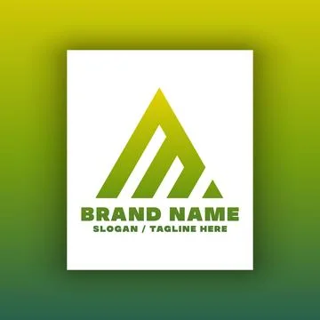 Simple letter M logo design template. Stock Illustration