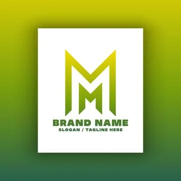 Simple letter M logo design template. Stock Illustration