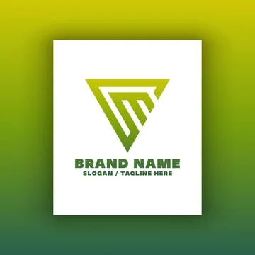 Simple letter M logo design template. Stock Illustration