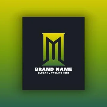 Simple letter M logo design template Illustrazione stock