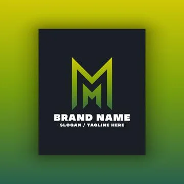 Simple letter M logo design template 스톡 일러스트