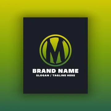 Simple letter M logo design template Stock Illustration