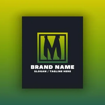 Simple letter M logo design template Illustrazione stock