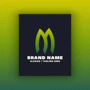 Simple letter M logo design template Stock Illustration