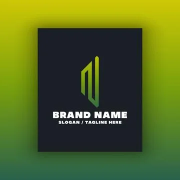 Simple letter N logo design template Illustrazione stock