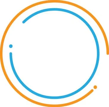 Simple letter O Illustrazione stock