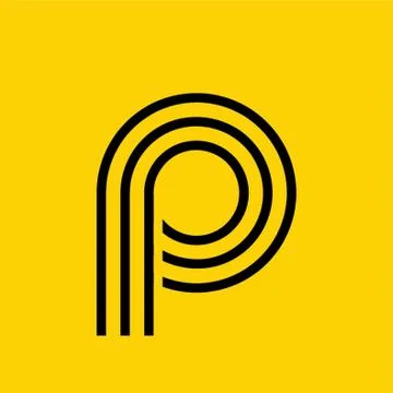 Simple letter p Stock Illustration