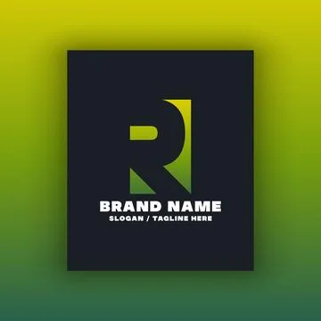 Simple letter R logo design template Illustrazione stock