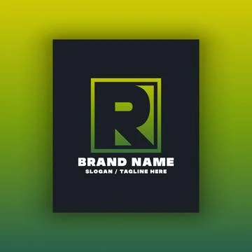 Simple letter R logo design template Illustrazione stock