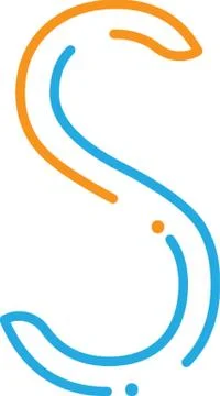 Simple letter S Illustrazione stock