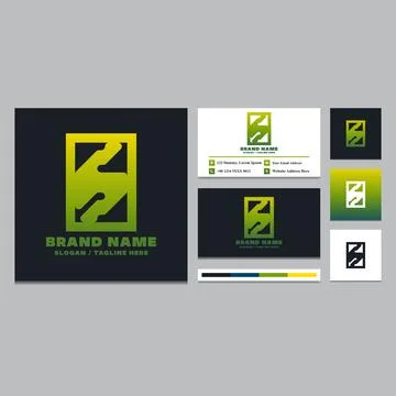 Simple letter S logo design template. Illustrazione stock
