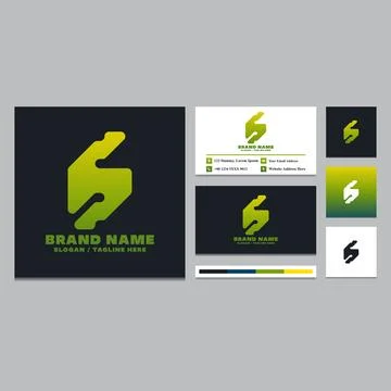 Simple letter S logo design template. Illustrazione stock
