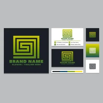 Simple letter S logo design template. Illustrazione stock