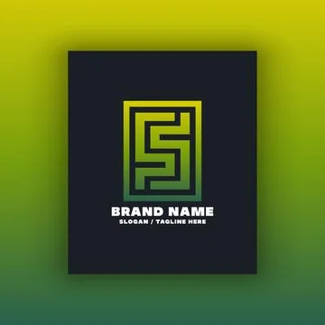 Simple letter S logo design template Illustrazione stock