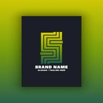 Simple letter S logo design template Illustrazione stock