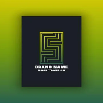 Simple letter S logo design template Illustrazione stock
