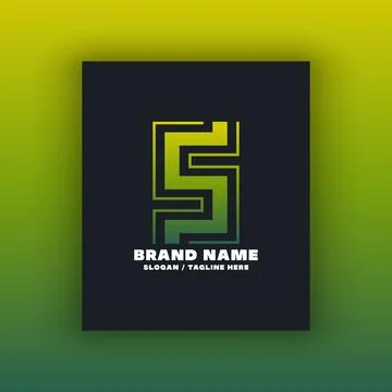 Simple letter S logo design template Illustrazione stock