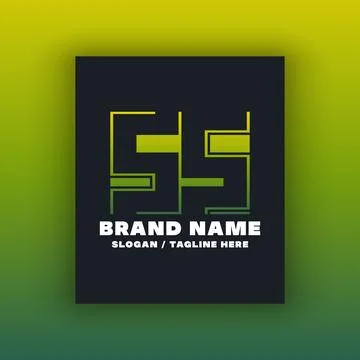 Simple letter SS logo design template Stock Illustration