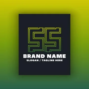 Simple letter SS logo design template Illustrazione stock