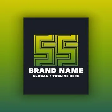 Simple letter SS logo design template Stock Illustration
