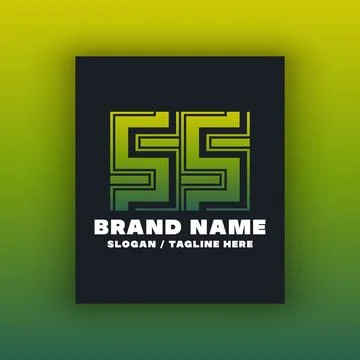 Simple letter SS logo design template Illustrazione stock