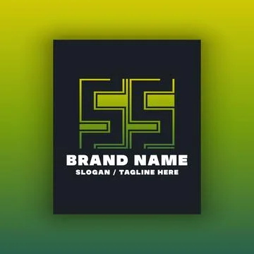 Simple letter SS logo design template Illustrazione stock