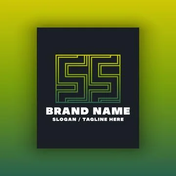 Simple letter SS logo design template Illustrazione stock