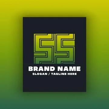 Simple letter SS logo design template Illustrazione stock