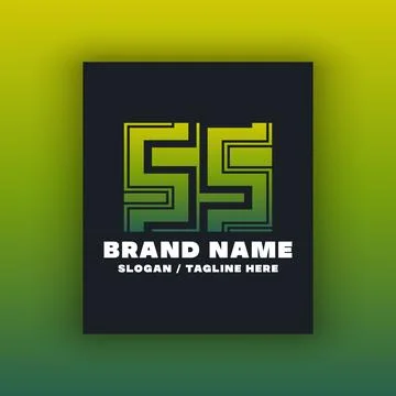 Simple letter SS logo design template Illustrazione stock